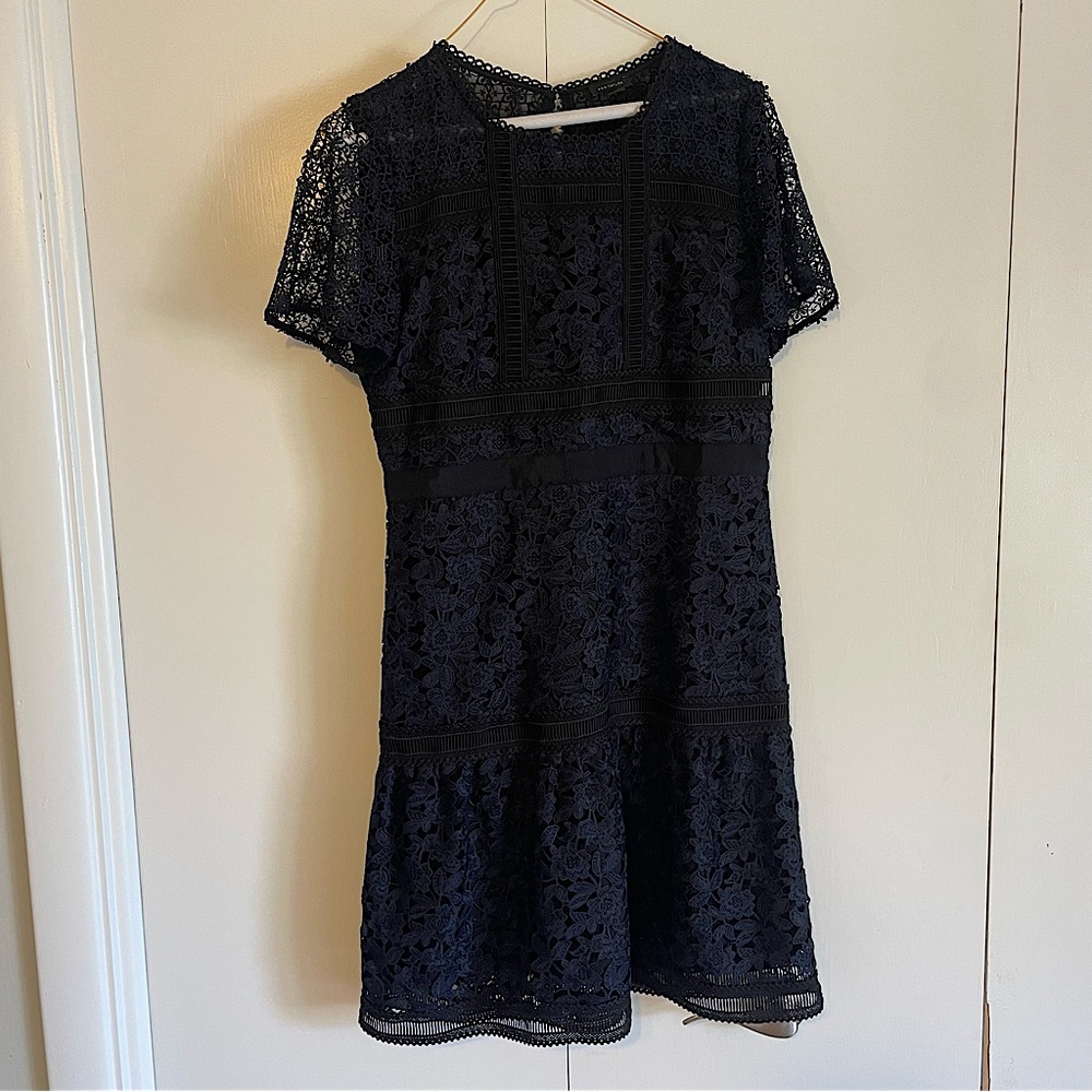 Blue lace dress by Ann Taylor. Size 4